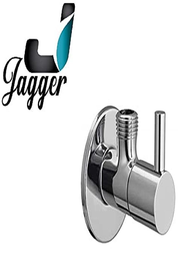 JAGGER خرطوم دش مرن من الفولاذ المقاوم للصدأ من جاغر (1 متر) مع صمام زاوية، أنبوب دش يدوي، أنبوب صنبور صحي للحمام، أنبوب مرن، أنبوب صنبور للمرحاض (عبوة من قطعة واحدة) - Image 5